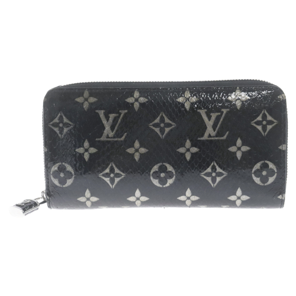 Louis Vuitton Monogram Python Zippy Wallet Leather Black - Picture 1 of 6
